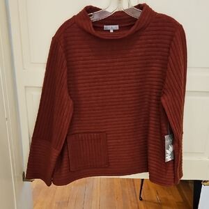 Habitat Women's Cowl Neck Sweater - Deep Red